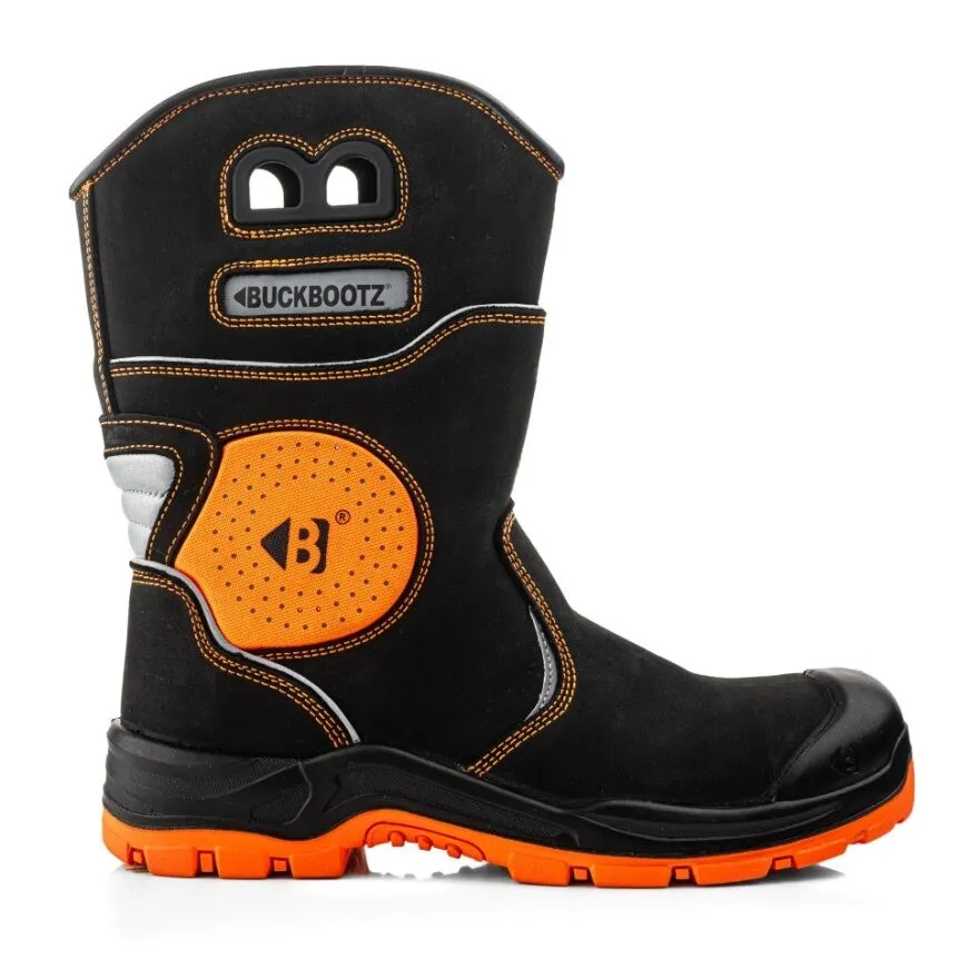 Buckbootz BVIZ5BKOR Buckzviz Rigger Boot, Black / Hi-Vis Orange