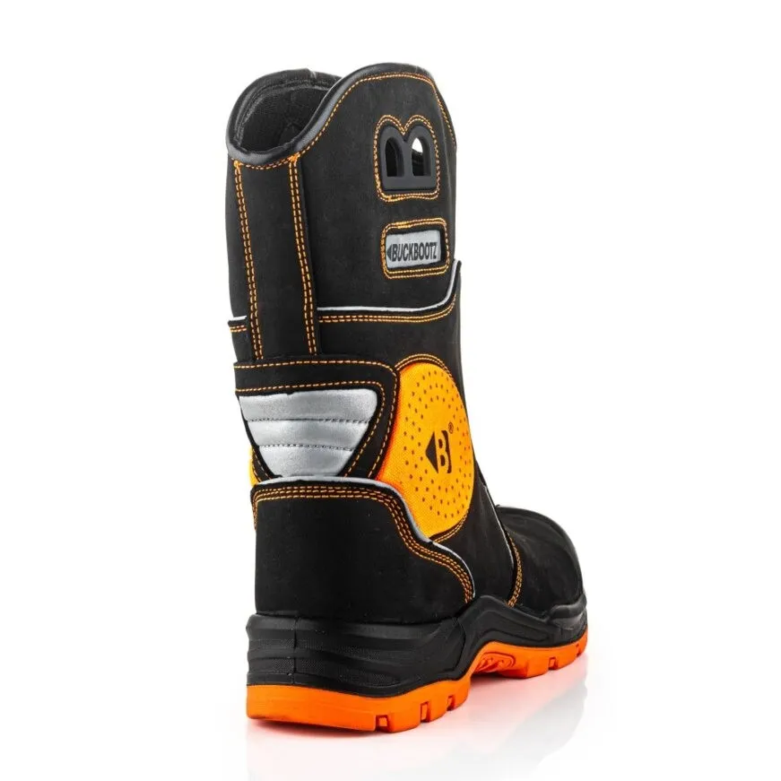 Buckbootz BVIZ5BKOR Buckzviz Rigger Boot, Black / Hi-Vis Orange
