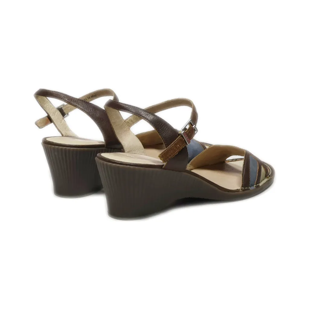 Camper Mid-Heel Sandals Leather Brown Colour For Women