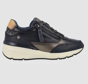 Carmela navy leather sneakers