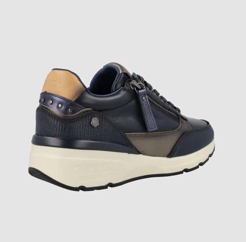 Carmela navy leather sneakers