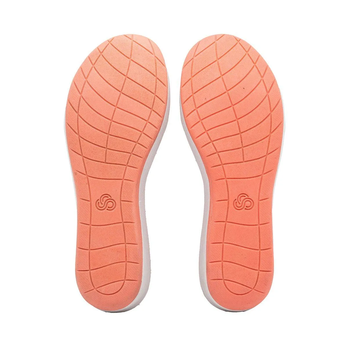 Clarks Cali Cove Wedge Sandals Fabric Orange Colour For Women