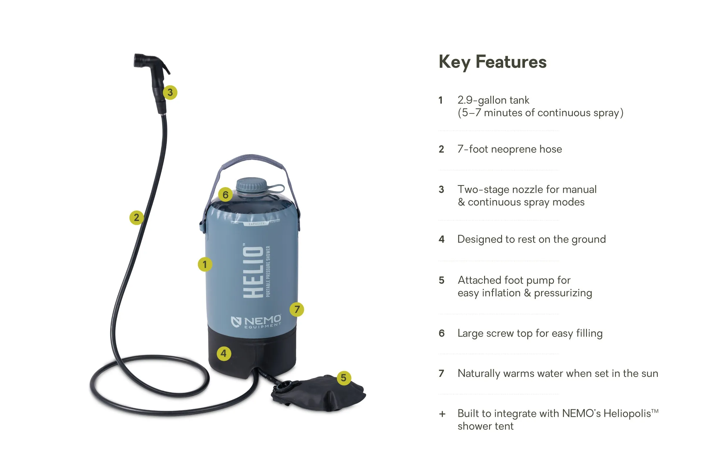 Helio™ Portable Pressure Shower