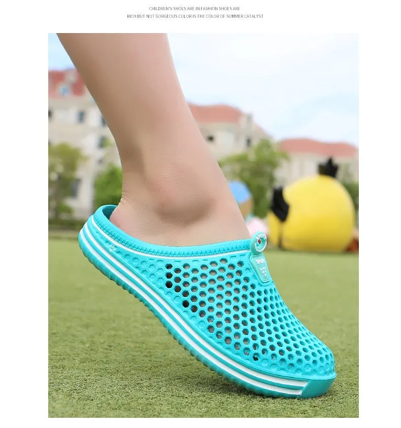 Men's Beach Shoes Slippers Unisex Hollow Out Casual Couple Beach Sandals Flip Flops Non-Slip Water Shoes for Men