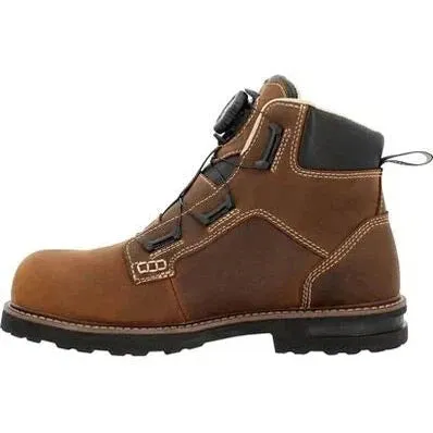Rocky Men's Grindstone XTR BOA 6" Comp Toe WP Work Boot- Horse- RKK0493
