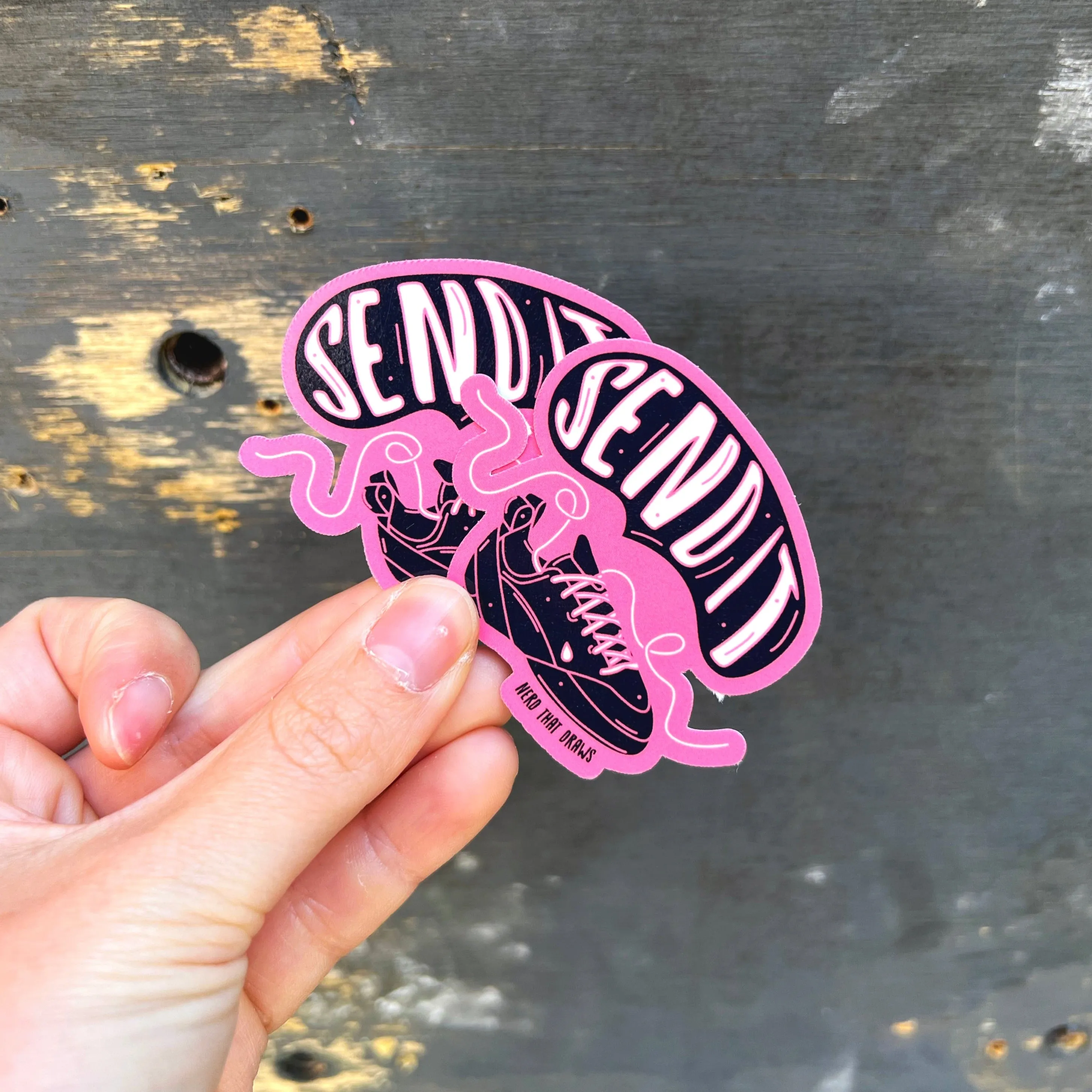 Send It Die-Cut Climbing Sticker
