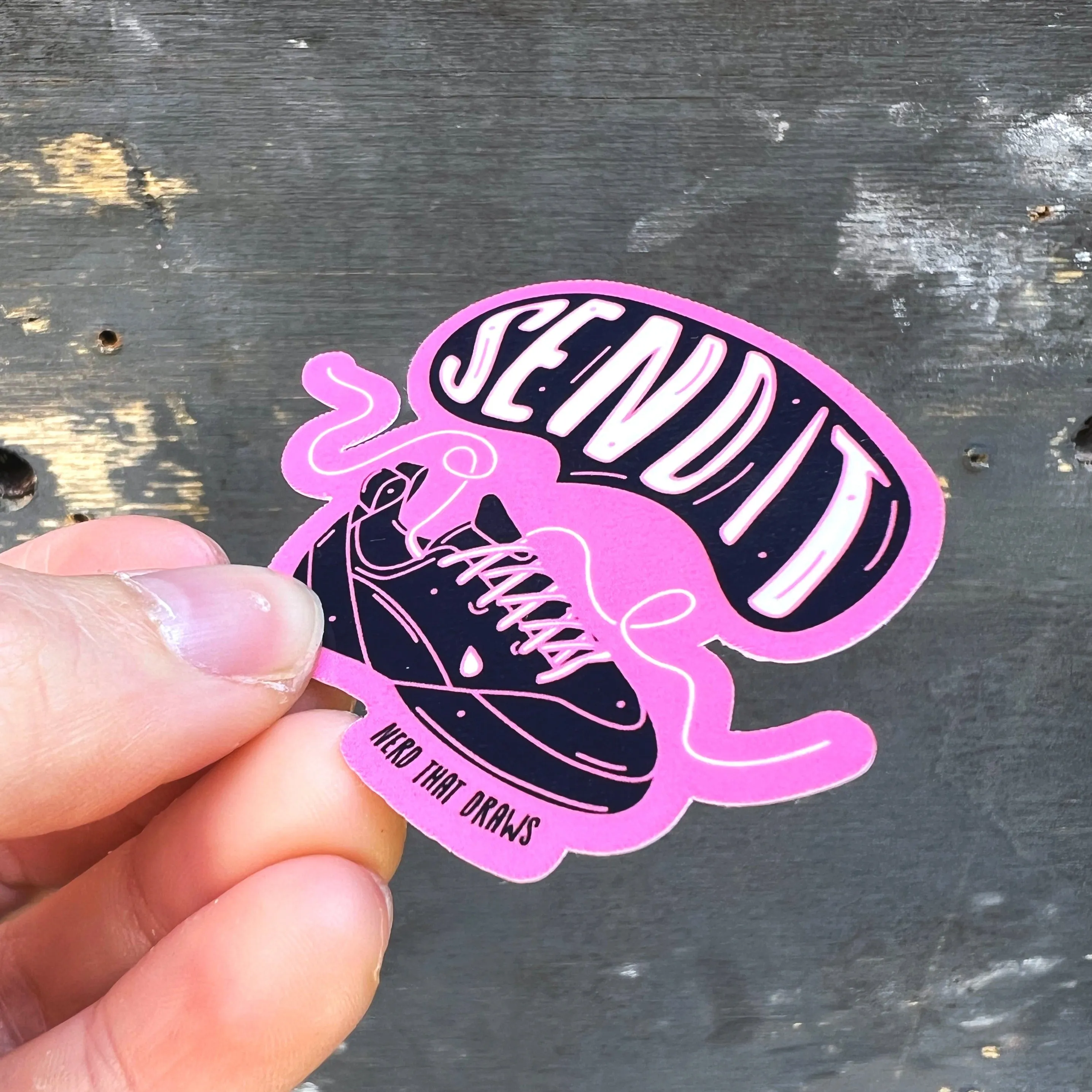 Send It Die-Cut Climbing Sticker