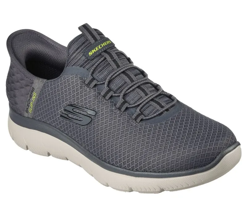 Skechers Men's Summit High Sneakers- Charcoal
