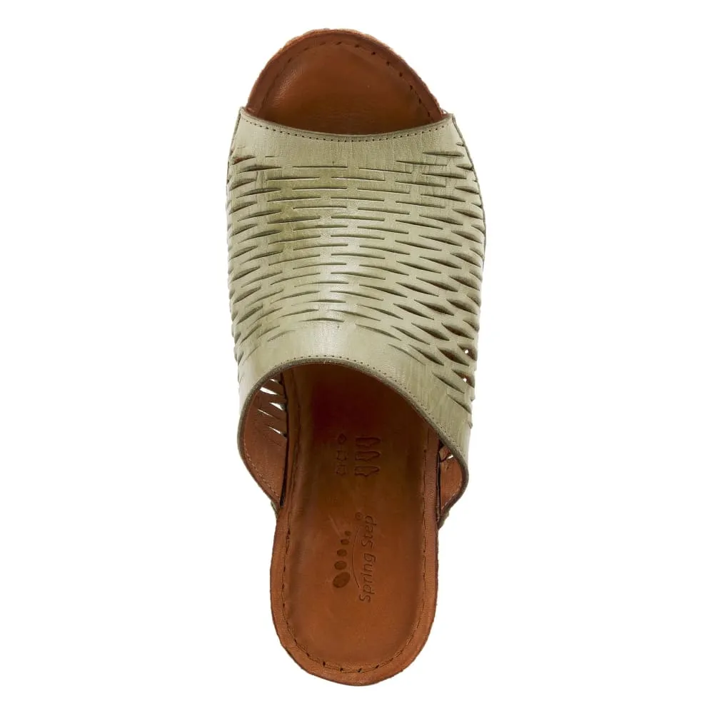 Spring Step Shoes Cunacena Leather Slide Sandal