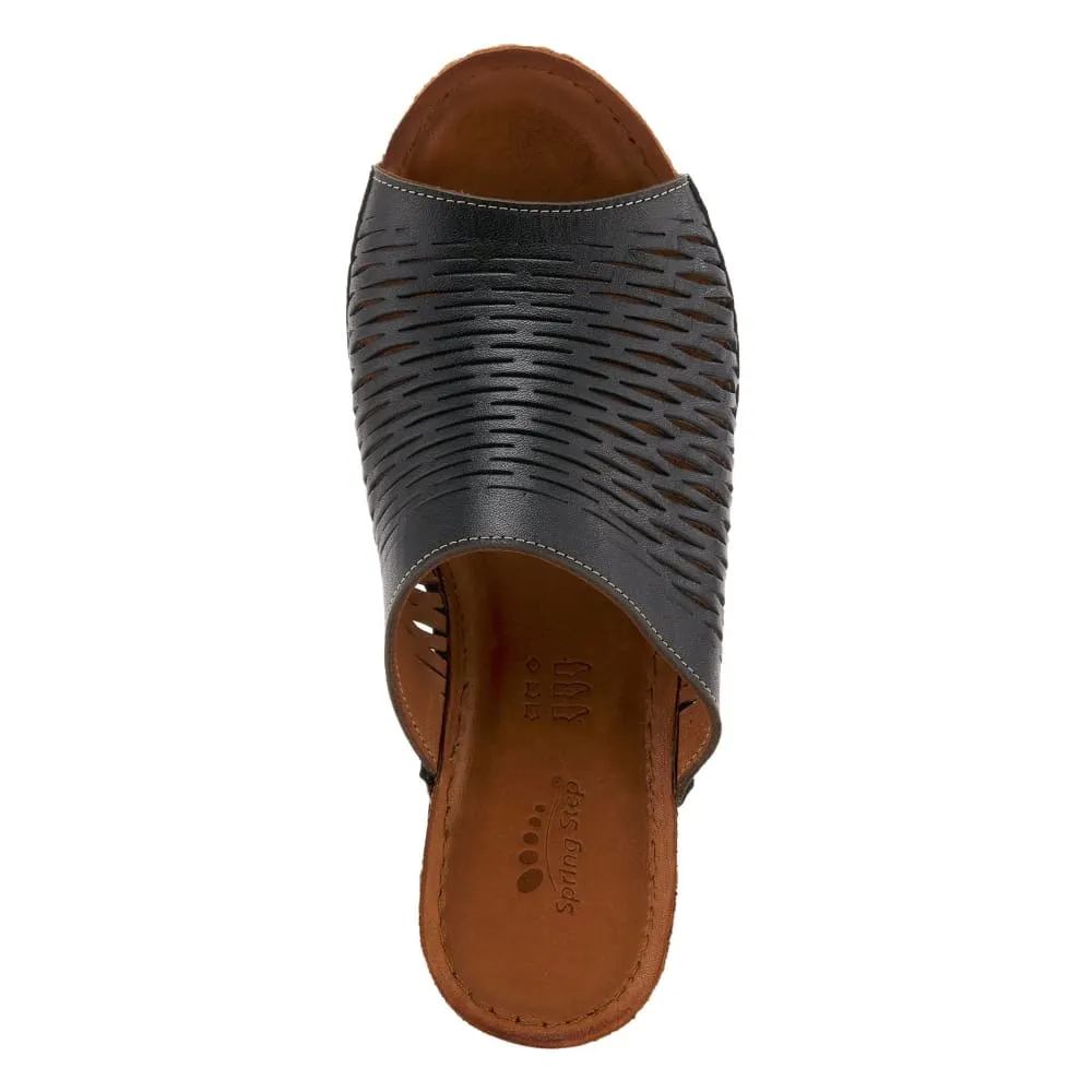 Spring Step Shoes Cunacena Leather Slide Sandal