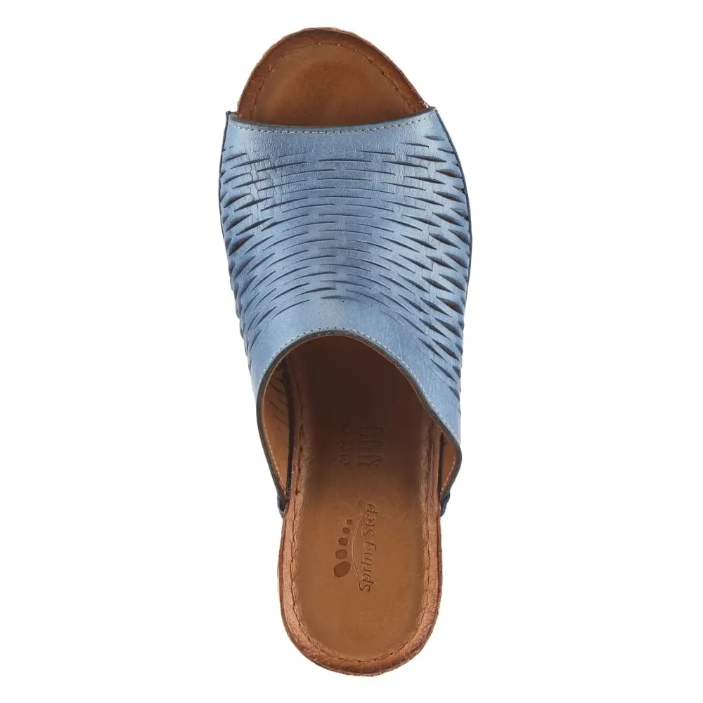 Spring Step Shoes Cunacena Leather Slide Sandal