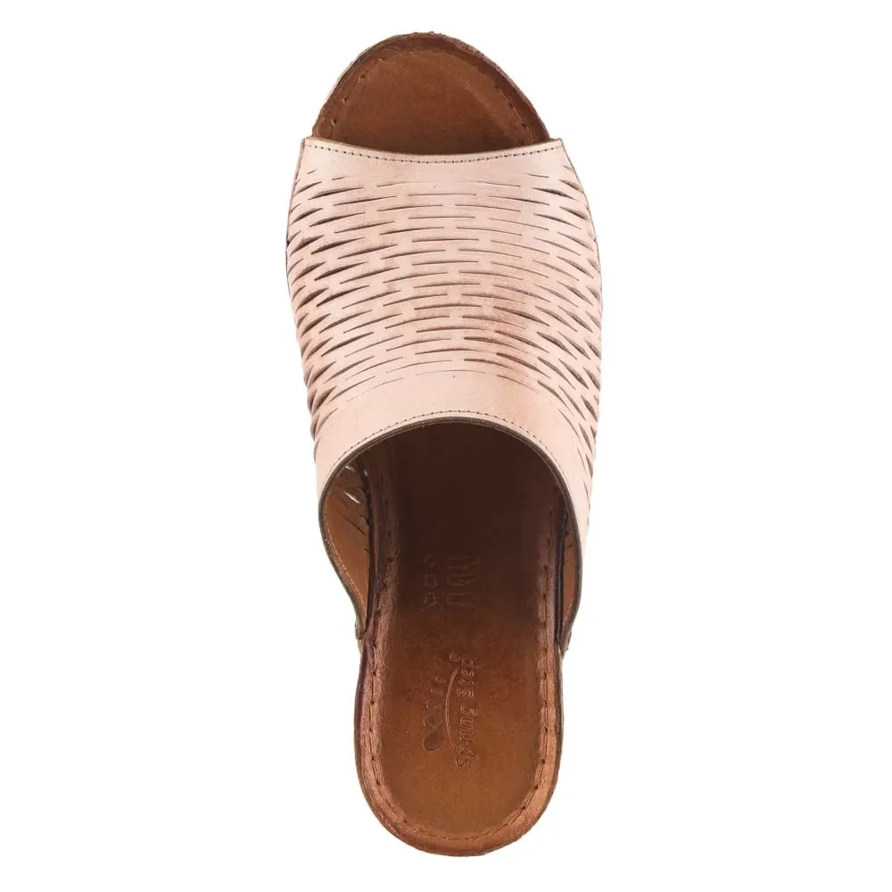 Spring Step Shoes Cunacena Leather Slide Sandal
