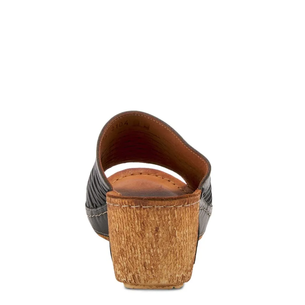 Spring Step Shoes Cunacena Leather Slide Sandal