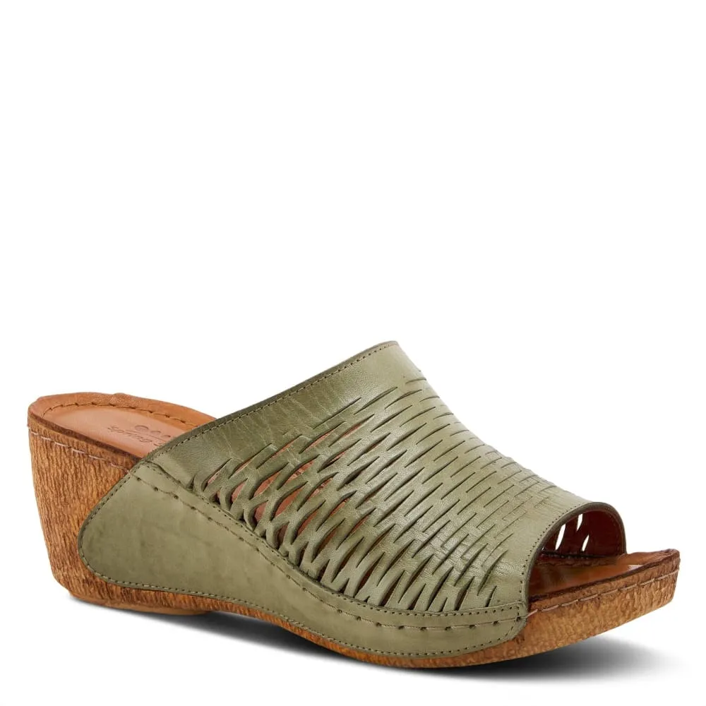 Spring Step Shoes Cunacena Leather Slide Sandal