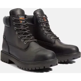 Timberland Pro Men's Direct Attach 6" Steel Toe Waterproof Work Boot- Black- TB126038001
