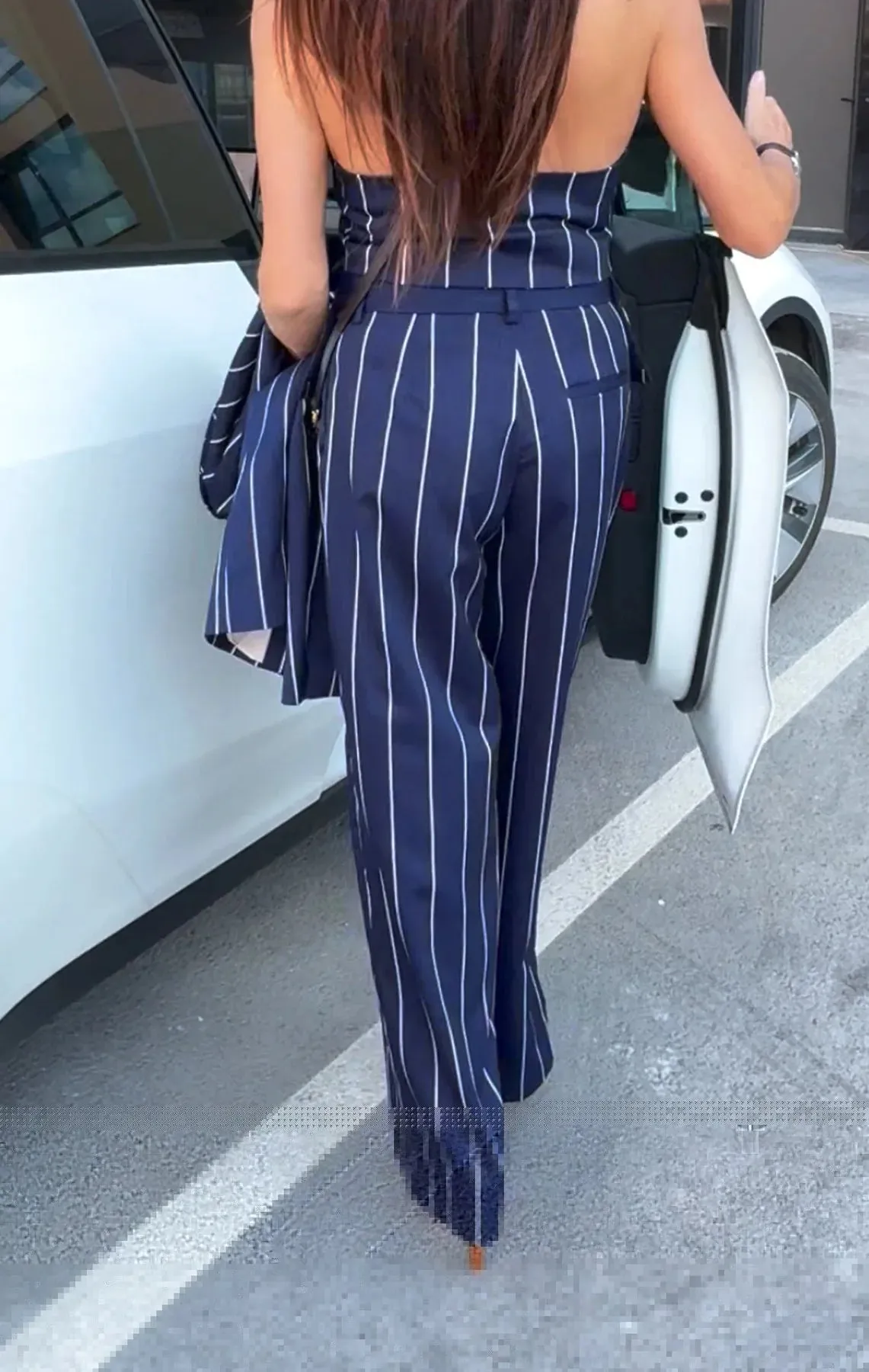 YAMAS Women's Striped Three-Piece Suit SALE